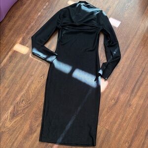 AKIRA Chic Black Long Sleeve Dress